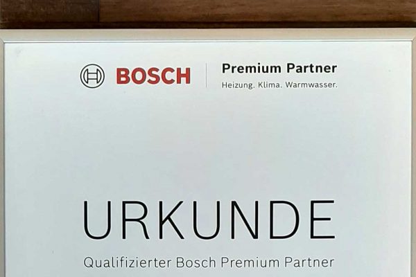 Urkunde Bosch Premium Partner 2023